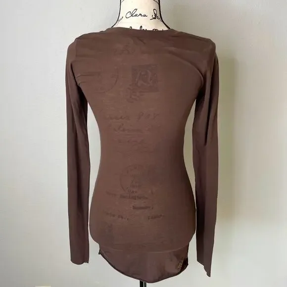 Sea New York Brown Long Sleeve Tee | S - Picture 2 of 8